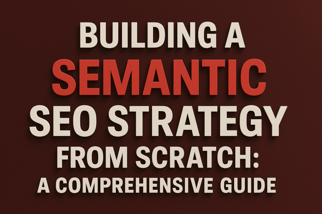 Building a Semantic SEO Strategy from Scratch A Comprehensive Guide